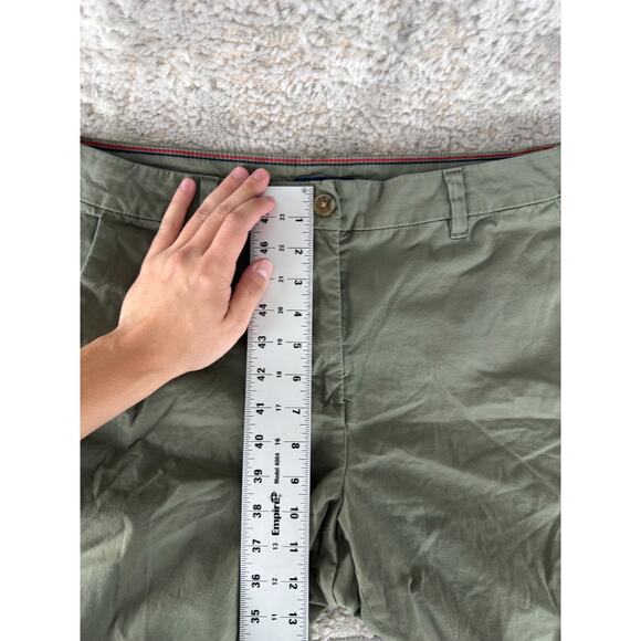 Tommy Hilfiger Size 10 Flat Front Straight Leg Chino Pant Olive Green Button Zip - Picture 4 of 11